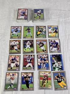 lot 110 image: Large Lot of 2001 Topps Football Cards Featuring Drew Brees, LaDainian Tomlinson, Peyton Manning, Brett Favre, and Ray Lewis