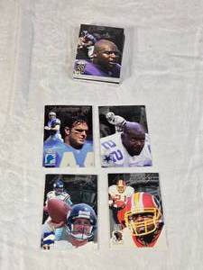 lot 136 image: Lot of 5 Football Cards Featuring Emmitt Smith, Terry Allen, Tommy Vardell, and Brad Johnson