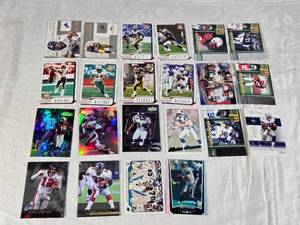lot 140 image: Lot of Fleer, Omega and Score Football Cards Featuring Players Like Torry Holt, Randy Moss, Roy Williams Sample Auto Card and Troy Aikman