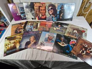 lot 146 image: Lot of Vinyl Records Featuring Artists Like Johnny Mathis and Bobby Bare, Johnny Lee and More