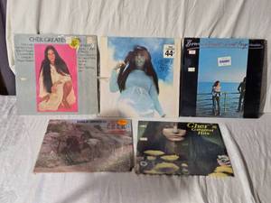 lot 161 image: Cher and Bonnie Raitt Vinyl Records including Greatest Hits, Sweet Forgiveness, and Half-Breed Albums