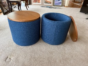 lot 26 image: (2) Storage Ottamans