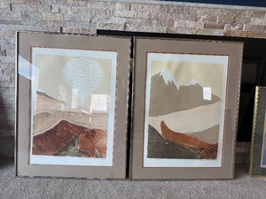 lot 40 image: (2) Wall art Hot Air Ballon