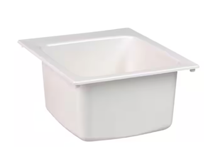 lot 9 image: MUSTEE 17 in. x 20 in. Fiberglass Self-Rimming Utility Sink in White