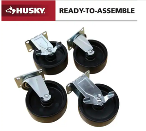 lot 12 image: 5 in. Caster Kit for Ready-to-Assemble Steel Garage Base Cabinets