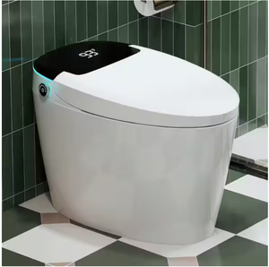 lot 26 image: Yulika Smart Toilet with Tank-Elongated 1.28 GPF Bidet Toilet with Heated Seat and Auto Flush Foot Sensor Operation in White