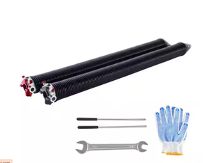 lot 38 image: Pair of 0.234 x 2 x 28 in. Garage Door Torsion Springs  16000 Cycles Electrophoresis Black-Coated for Replacement