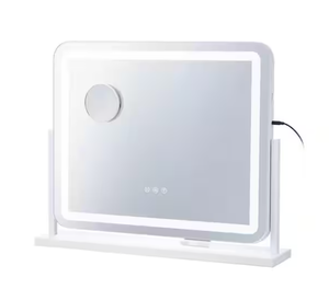 lot 42 image: Vevor White 24.5 in. W x 5.4 in. L Lighted Makeup Mirror