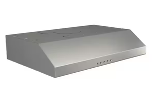 lot 44 image: Broan-NuTone Glacier BCSQ1 30 in. 375 Max Blower CFM Convertible Under-Cabinet Range Hood with Light in Stainless Steel