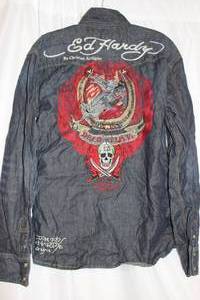 lot 167 image: Ed Hardy Denim Shirt