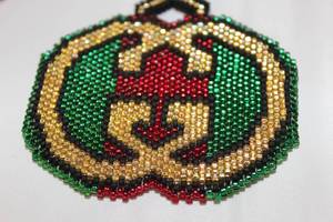 lot 94 image: Hand Beadwork Medallion and Neckles