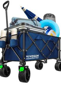 lot 101 image: Collapsible Folding Wagon with Pockets $66.99 Retail - Brand New