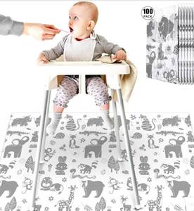 lot 105 image: Disposable Plastic Floor Mats 100pk 28 x 47 - Brand New