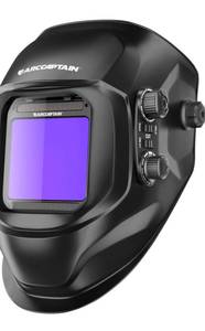lot 107 image: Maysent Welding Helmet Large Viewing Screen True Color Solar Power Side View $129.99 Retail - Brand New