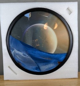 lot 126 image: 3d Water Glass Sand Photo Sculpture Large Deep Sea Landscape $135.99 Retail - Brand New