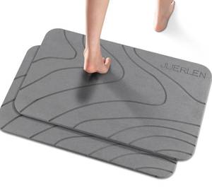 lot 130 image: Earth Shower Mat Grey $39.99 Retail - Brand New
