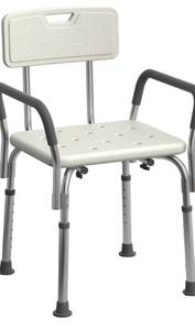 lot 143 image: Shower Chair Seat with Padded Arm Rests Heavy Duty $39.99 Retail - Brand New