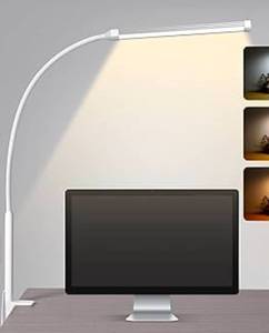 lot 205 image: LED Desk Lamp with 3 Modes and 10 Brightness Levels - Brand New