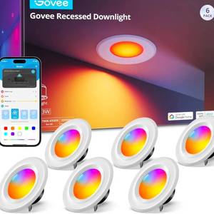lot 207 image: Govee Smart Retrofit Lighting 6 WIFI and Bluetooth 6pk $229.99 Retail - Brand New