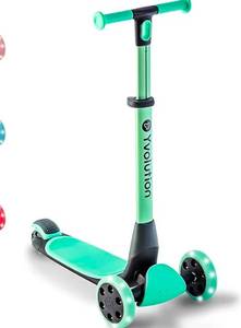 lot 208 image: Glider Nua Green Kids 3 Wheeled Scooter Ages 3 to 10yrs $89.99 Retail - Brand New