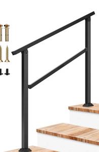 lot 248 image: 3 Step Hand Rail Black $79.99 Retail - Brand New
