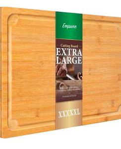 lot 252 image: Extra Large Cutting Board 36 x 24 with juice Groove $79.99 Retail - Brand New