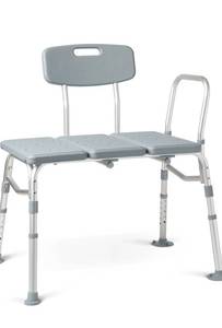 lot 255 image: Adjustable Shower Transfer Bench Heavy Duty 400lbs $69.99 Retail - Brand New