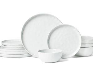 lot 283 image: 12pc Dinnerware Set White $59.99 Retail - Brand New