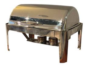 lot 68D image: LL - Winco Full Size Stainless Steel Chafing Dish with Lid