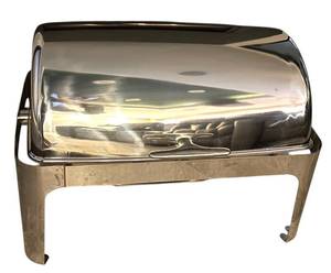 lot 45H image: LLR - Amico Stainless Steel Roll-Top Chafing Dish with Food Pan and Fuel Holders