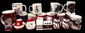 lot 76HH image: LLR - Holiday Mug and Decor Collection with Christmas Platter