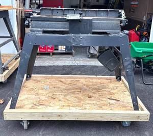lot 121H image: G - Craftsman Jointer Wood Shaper with Motor on Rolling Base