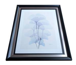 lot 71A image: ML - Large Framed Botanical Art Print Signed by A. Kosbiai 39x49 Inches