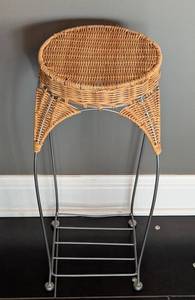 lot 88 image: ML - Wicker and Metal Plant Stand