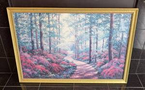 lot 94A image: ML - Large Framed Forest Pathway Art Print