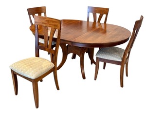 lot 26L image: Saloom Furniture Dining Table with 4 Chairs