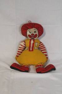 lot 117 image: Vintage Ronald McDonald Cloth Doll with Wear