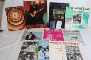 lot 146 image: Collection of Vintage Sheet Music and Songbooks with Cassettes