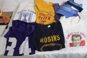 lot 154 image: Vintage Sports and Camp T-Shirts and Visor Lot Including Kansas City Chiefs Len Dawson