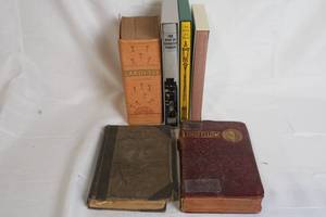 lot 165 image: Collection of 6 Vintage and Classic Books Including Longfellow and Larousse