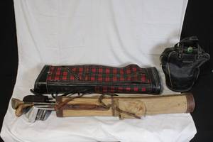 lot 259 image: Vintage Golf Club Set with Bags and Accessories