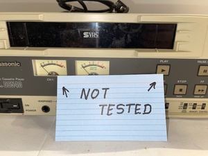 lot 207 image: Panasonic AG-DS540 SVHS Video Cassette Player Untested