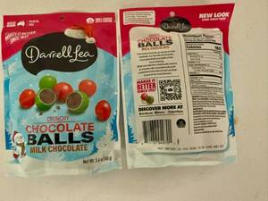 lot 238 image: 6x 5.6oz Crunchy Chocolate Balls-Darrella Lea Milk Chocolate