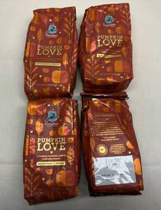 lot 41 image: SSS. 4x Caribou Ground Coffee Medium Roast-Pumpkin Love