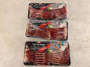 lot 108 image: H. 3x 12oz Hormel Black Label Bacon-Cinnamon Toast Crunch