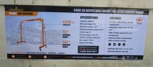 lot 35 image: LandHonor 2,200lb Gantry Crane