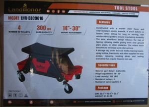 lot 97 image: LandHonor Rolling Shop Tool Stool