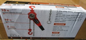 lot 59 image: LandHonor 2ton Ratchet Chain Hoist