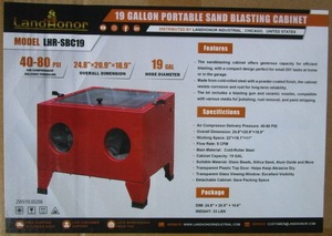 lot 98 image: LandHonor Benchtop Sandblast Cabinet