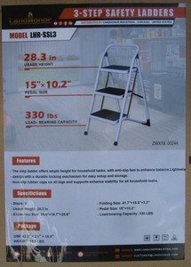 lot 116 image: LandHonor 3 Step Safety Ladder